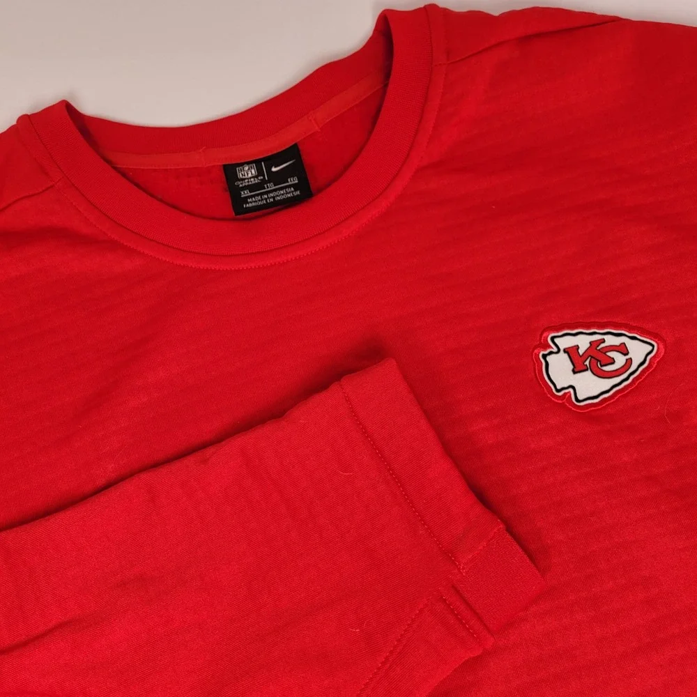 Nike‎ NFL Kansas City Chiefs Mens XXL Red Excellent Onfield Waffle Knit  908892